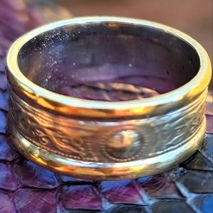 🌟 Viking Celtic Gold Wedding Band 14kt Sz 5.5 Two Tone 5.6 gr